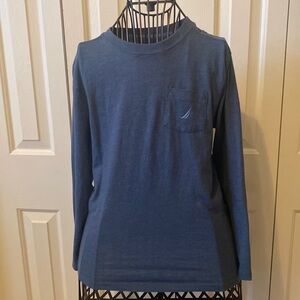 Nautica blue long sleeved tee shirt